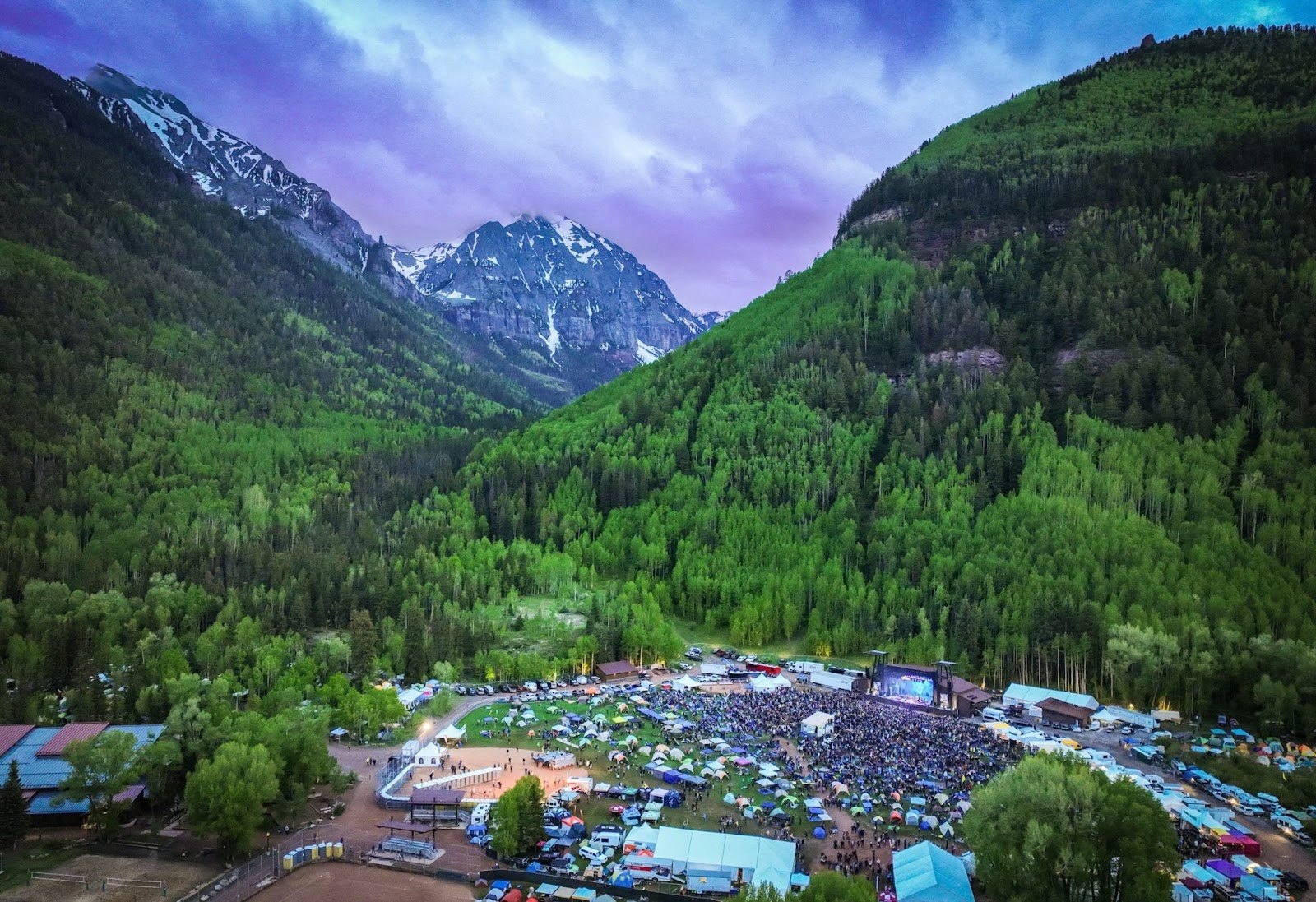 Telluride Bluegrass Festival in the box canyon