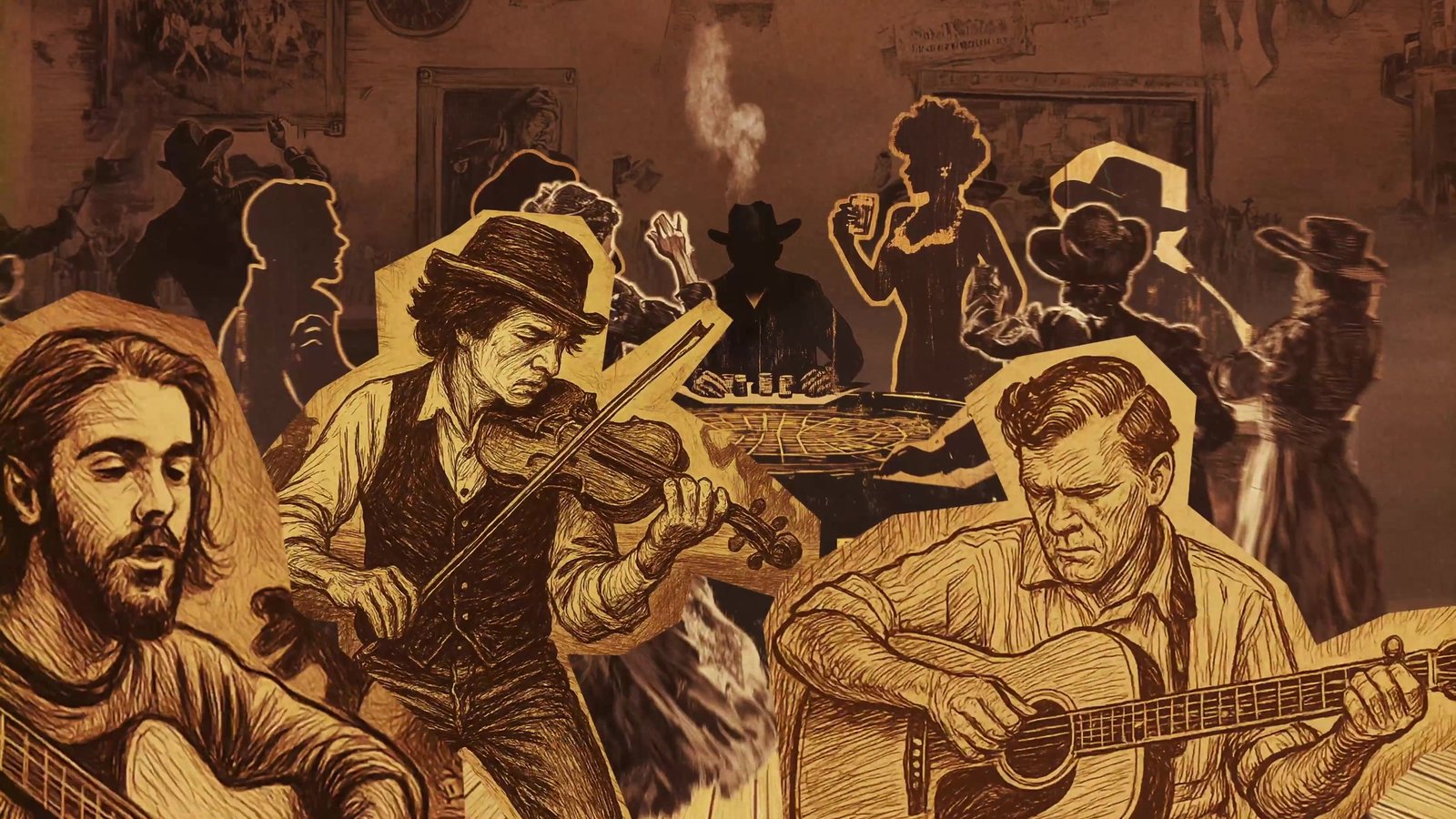 Engraved musicians